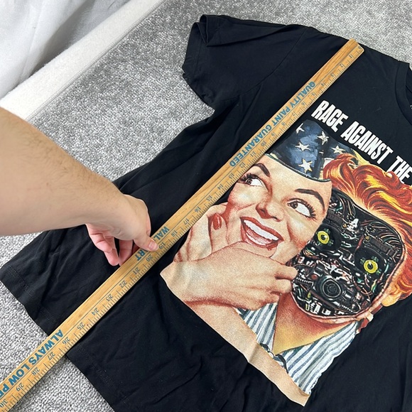 Rage Againstst The Machine Long Sleeveve Shirt Black Womens XL PSA Tour Band - Picture 3 of 7